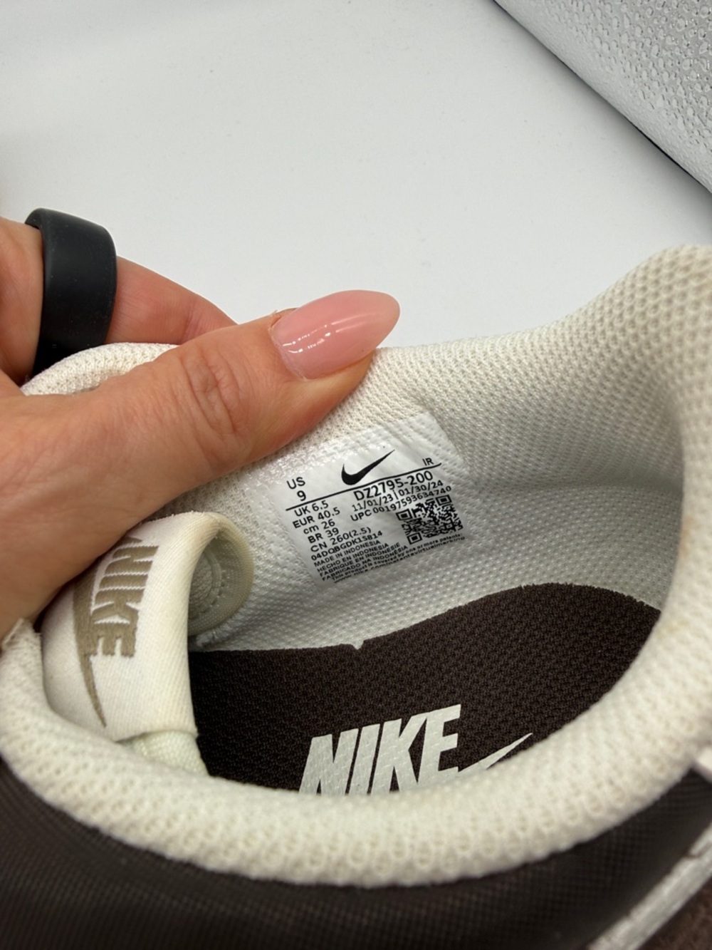 Nike Cortez Sneakers Shoes in Baroque Brown White Swoosh Size 9 - Picture 10 of 11